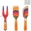 Totally Bamboo Baltique Marrakesh Collection 3 Piece Cheese & Charcuterie Tool Set, Colorful Wooden Cheese Knife Set(Marrakesh)