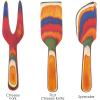 Totally Bamboo Baltique Marrakesh Collection 3 Piece Cheese & Charcuterie Tool Set, Colorful Wooden Cheese Knife Set(Marrakesh)