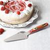 Totally Bamboo Baltique Marrakesh Collection Cake and Pie Server, Stainless Steel Wedding Cake Knife and Server with Comfortable Wooden Handle