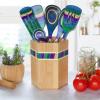 Totally Bamboo Baltique Marrakesh Collection Kitchen Utensil Holder, Large Cooking Utensil Crock for Countertop(Mumbai)