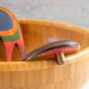Totally Bamboo Baltique Marrakesh Collection Salad Hands Serving Utensil Set, Colorful Wooden Salad Servers(Multicolor)