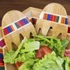 Totally Bamboo Baltique Marrakesh Collection Salad Hands Serving Utensils, Bamboo and Colored Birch Wood(Salad Hands)