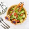 Totally Bamboo Baltique Marrakesh Collection Wooden Salad Serving Utensils Set, 11-3/4″ Long