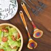 Totally Bamboo Baltique Marrakesh Collection Wooden Salad Serving Utensils Set, 11-3/4″ Long