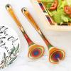 Totally Bamboo Baltique Marrakesh Collection Wooden Salad Serving Utensils Set, 11-3/4″ Long
