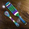 Totally Bamboo Baltique Mumbai Collection 2-in-1 Wooden Measuring Spoon with Tablespoon and Teaspoon Measurements(2-Pc. Set)
