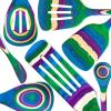 Totally Bamboo Baltique Mumbai Collection 2-in-1 Wooden Measuring Spoon with Tablespoon and Teaspoon Measurements(7-Pc. Set)