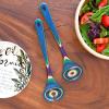 Totally Bamboo Baltique Mumbai Collection 2-in-1 Wooden Measuring Spoon with Tablespoon and Teaspoon Measurements(Salad Servers)