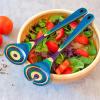 Totally Bamboo Baltique Mumbai Collection 2-in-1 Wooden Measuring Spoon with Tablespoon and Teaspoon Measurements(Salad Servers)