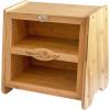 Totally Bamboo Double Layer Farmhouse Bread Box with Window for Kitchen Counter, Large Capacity Storage Container for Bread Loaves, Muffins, Bagels, Rolls and More