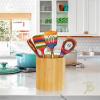 Totally Bamboo Oval Shaped Bamboo Kitchen Utensil Holder, 6″ x 4″ x 7″
