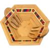 Totally Bamboo Baltique Marrakesh Collection 14″ Salad Serving Bowl with Salad Hands, Bamboo and Colored Birch Wood(Marrakesh)
