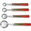 Totally Bamboo Baltique Marrakesh Collection 4-Piece Measuring Spoon Set, Includes 1/4 Teaspoon, 1/2 Teaspoon, 1 Teaspoon & 1 Tablespoon Measurements, Stainless Steel Spoons w/Wood Handle for Cooking(Measuring Spoon Set)
