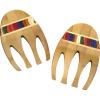 Totally Bamboo Baltique Marrakesh Collection Salad Hands Serving Utensils, Bamboo and Colored Birch Wood(Salad Hands)