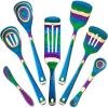 Totally Bamboo Baltique Mumbai Collection 2-in-1 Wooden Measuring Spoon with Tablespoon and Teaspoon Measurements(7-Pc. Set)