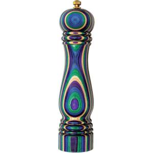 Baltique Marrakesh Pepper Grinder – 8 Inch Colorful Wooden Pepper Mill with Adjustable Stainless Steel Grinding Mechanism – Manual Wood Pepper Grinder for Kitchen or Table Use(Mumbai)