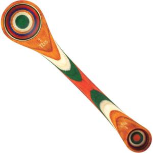 Totally Bamboo Baltique Marrakesh Collection 2 in 1 Wooden Measuring Spoon with Tablespoon and Teaspoon Measurements(7 inches)