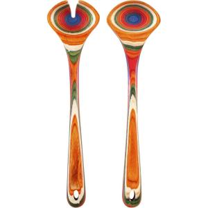 Totally Bamboo Baltique Marrakesh Collection Wooden Salad Serving Utensils Set, 11-3/4″ Long