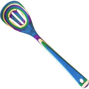 Totally Bamboo Baltique Mumbai Collection 2-in-1 Wooden Measuring Spoon with Tablespoon and Teaspoon Measurements(Slotted Spoon)