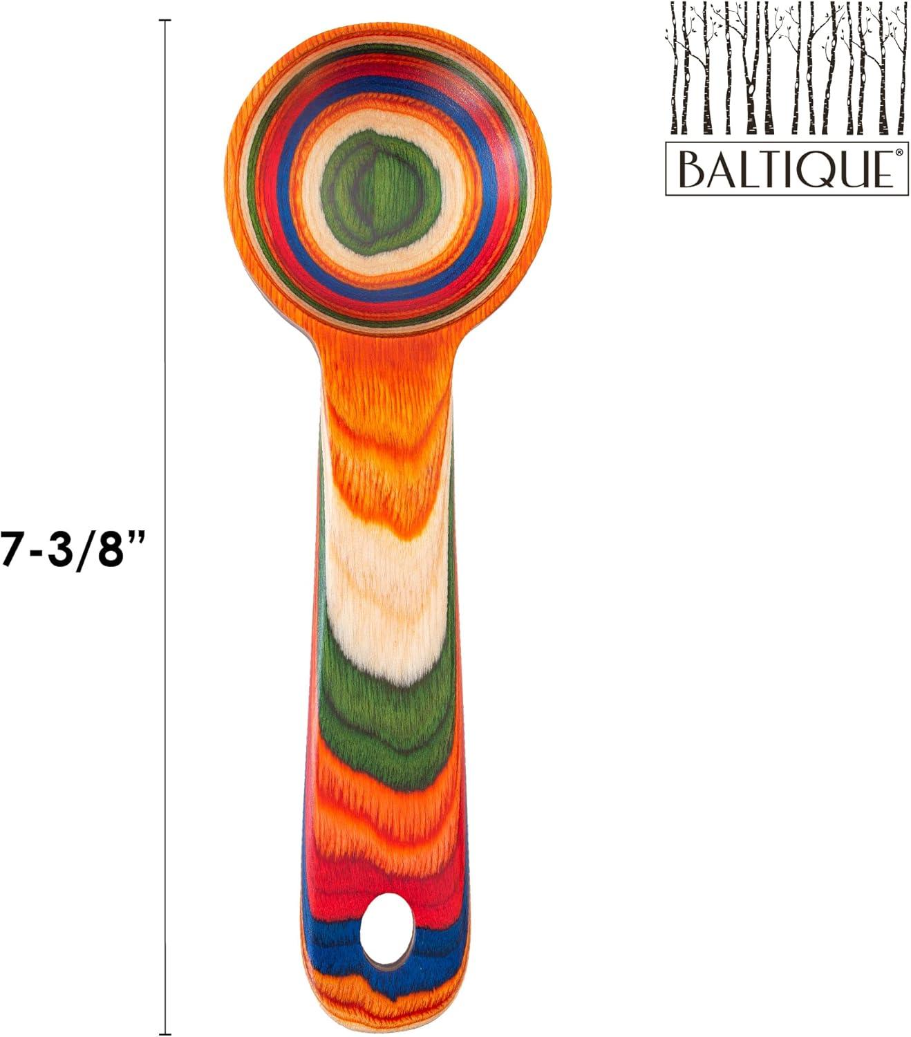 imageBaltique Marrakesh Collection Wooden Coffee Scoop Colorful Birch Wood Reusable Scoop for Ground Coffee Protein Powder amp MoreMarrakesh