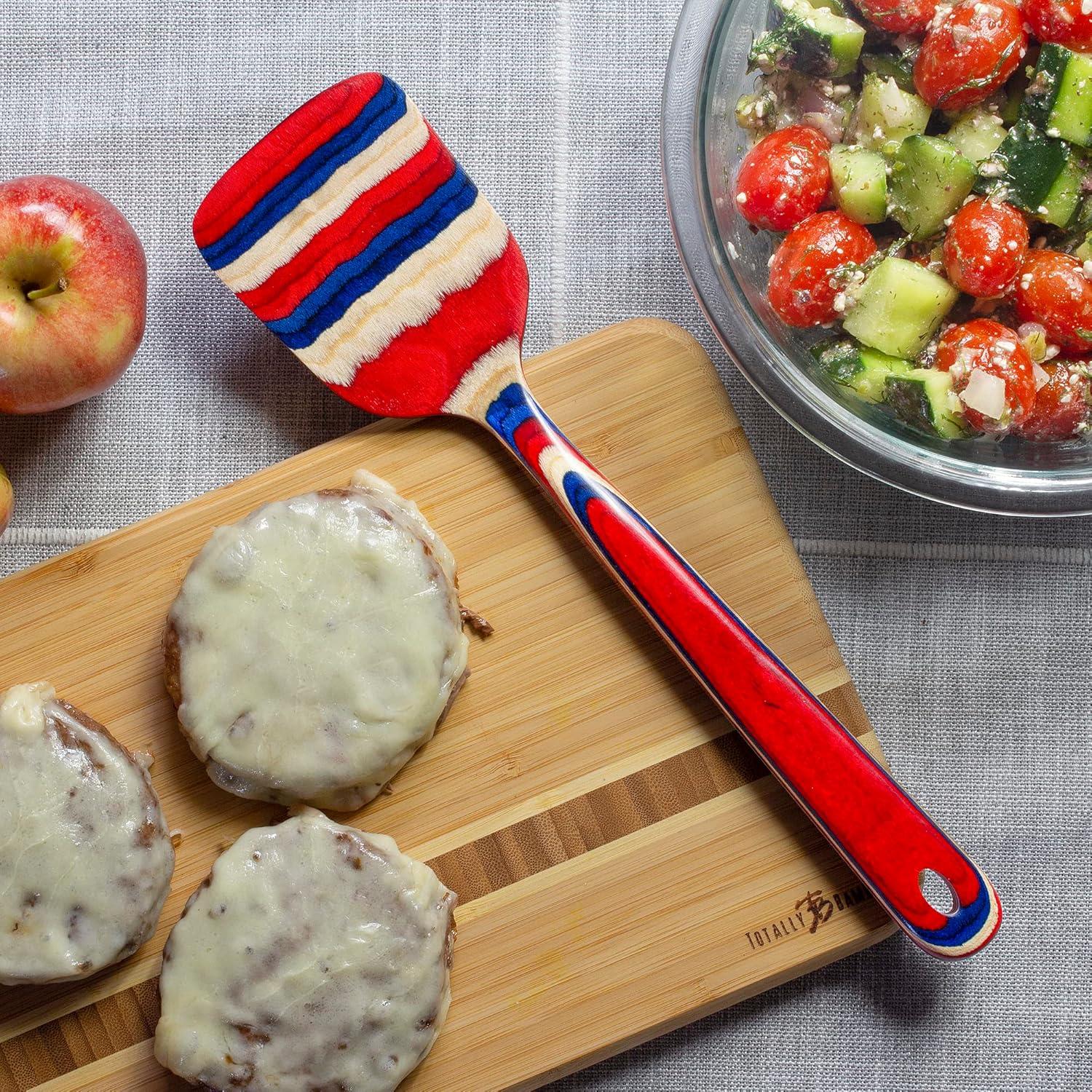 imageBaltique Old Glory Collection 1212 Wooden Spatula Kitchen Utensils Safe for Nonstick