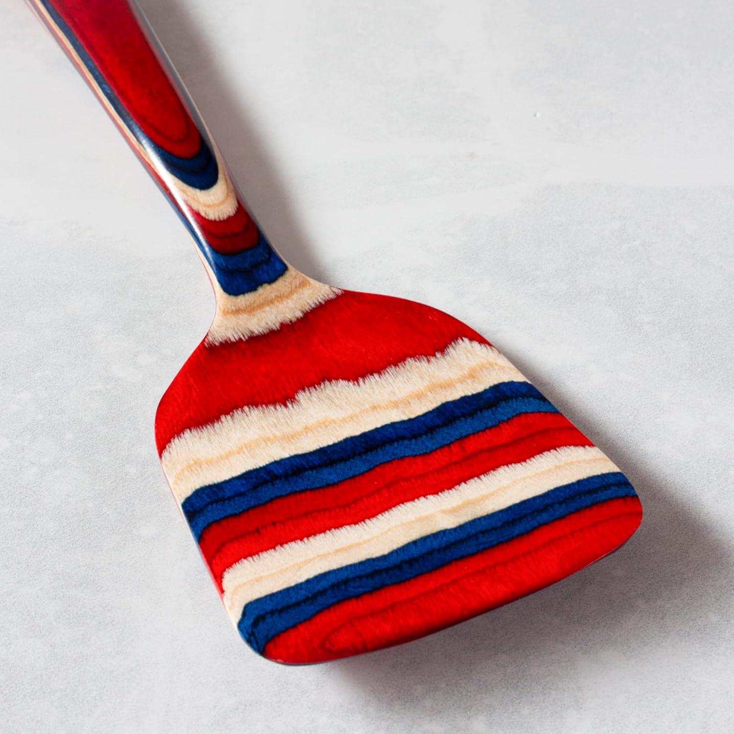 imageBaltique Old Glory Collection 1212 Wooden Spatula Kitchen Utensils Safe for Nonstick