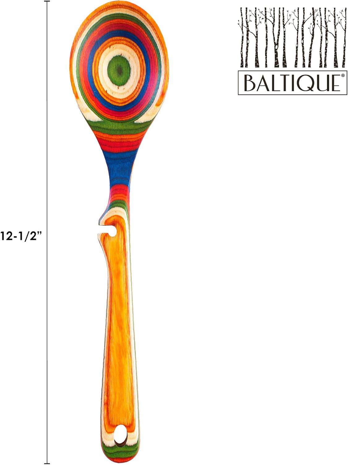 imageTotally Bamboo Baltique Marrakesh Collection 1212 Wooden Cooking Spoon with Spoon Rest Notch Safe for Use on Nonstick