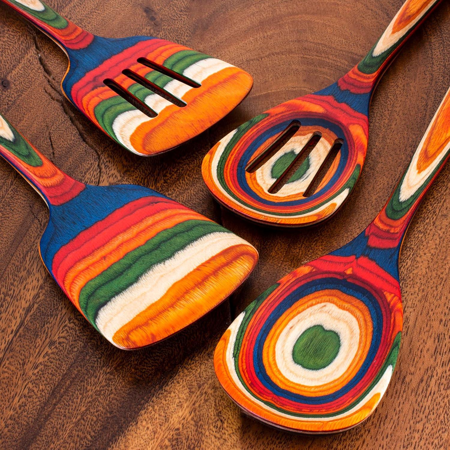 imageTotally Bamboo Baltique Marrakesh Collection 4 Piece Cooking Utensil Set Safe for Nonstick