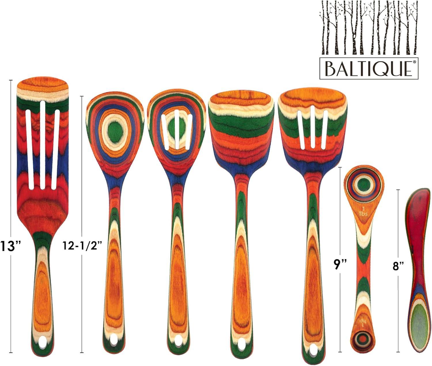 imageTotally Bamboo Baltique Marrakesh Collection 7 Piece Cooking Utensil Set Safe for Nonstick