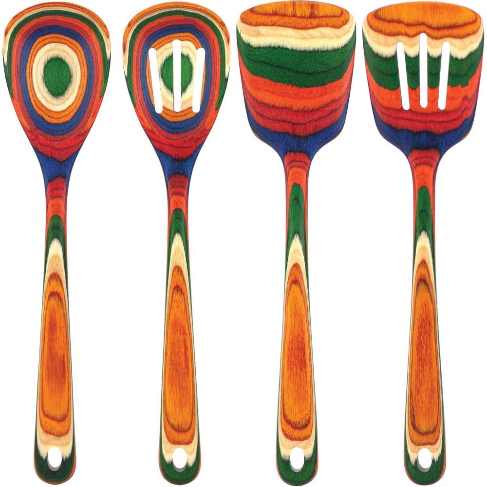 imageTotally Bamboo Baltique Marrakesh Collection 4 Piece Cooking Utensil Set Safe for Nonstick