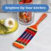 Baltique Marrakesh Collection 13″ Wooden Spurtle Spatula – Colorful Birch Wood Cooking Utensil, Nonstick Safe, Versatile Stirring & Serving Tool