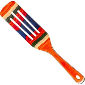 Baltique Marrakesh Collection 13″ Wooden Spurtle Spatula – Colorful Birch Wood Cooking Utensil, Nonstick Safe, Versatile Stirring & Serving Tool