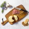 Totally Bamboo Rock & Branch Acacia Wood Serving Paddle, Wood Cutting Board with Handle for Kitchen and Charcuterie Boards(15.5″L x 7.3″W)