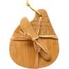 Totally Bamboo Tonga Serving Board and Spreader Set, 7-1/2″ x 8-1/2″