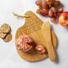 Totally Bamboo Tonga Serving Board and Spreader Set, 7-1/2″ x 8-1/2″