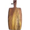 Totally Bamboo Rock & Branch Acacia Wood Serving Paddle, Wood Cutting Board with Handle for Kitchen and Charcuterie Boards(15.5″L x 7.3″W)
