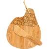 Totally Bamboo Tonga Serving Board and Spreader Set, 7-1/2″ x 8-1/2″