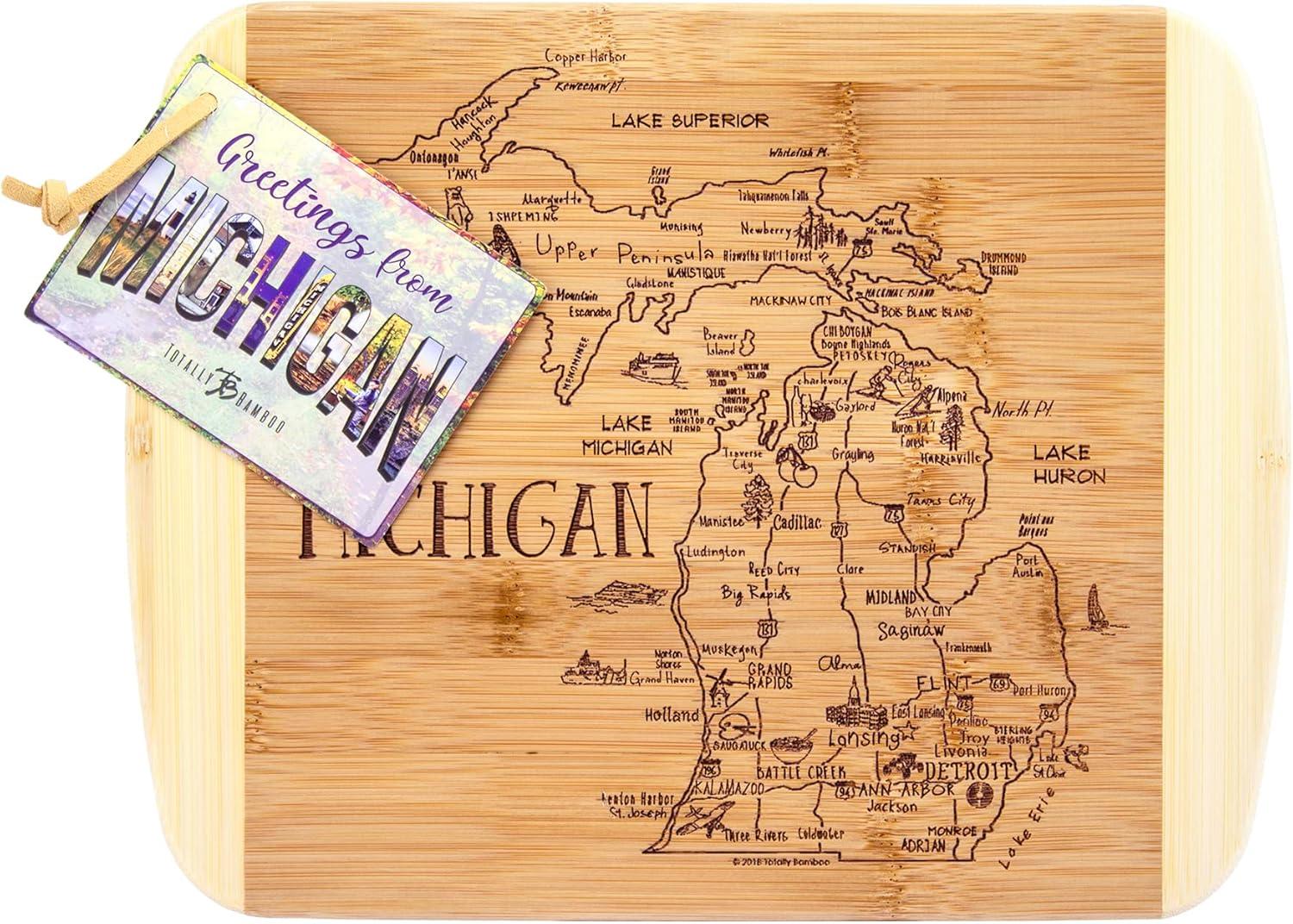 imageTotally Bamboo A Slice of Life North Carolina State Serving and Cutting Board 11 x 875Michigan