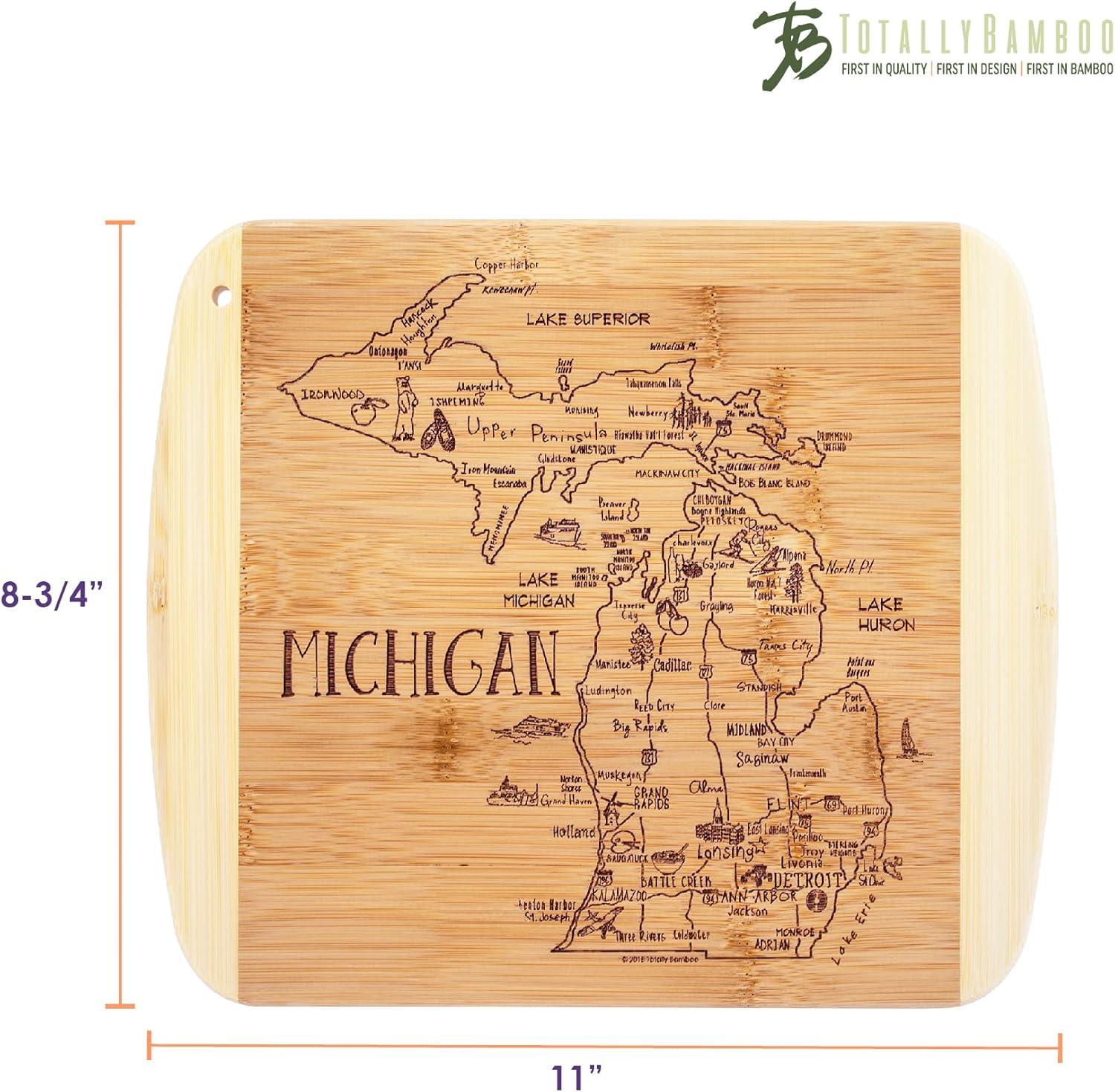 imageTotally Bamboo A Slice of Life North Carolina State Serving and Cutting Board 11 x 875Michigan