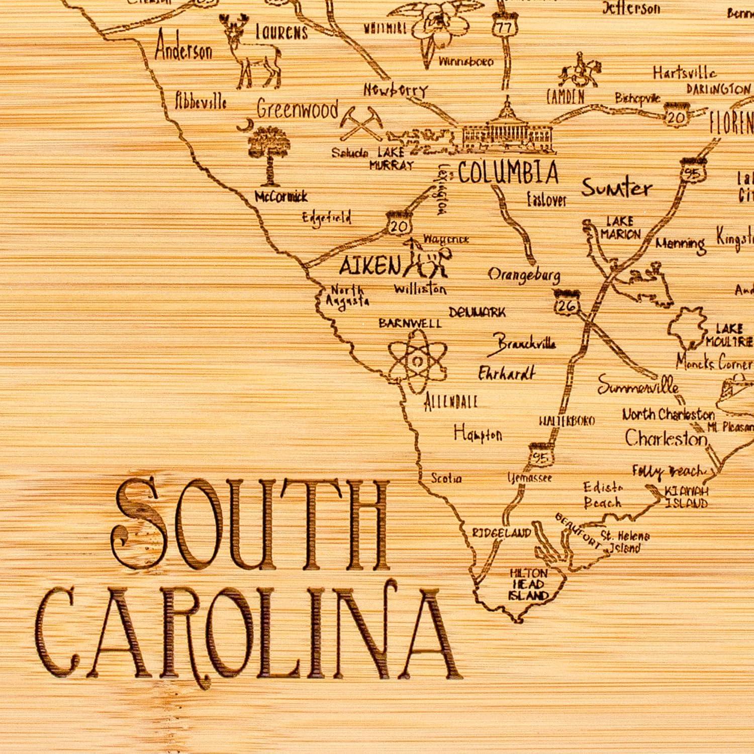 imageTotally Bamboo A Slice of Life North Carolina State Serving and Cutting Board 11 x 875South Carolina