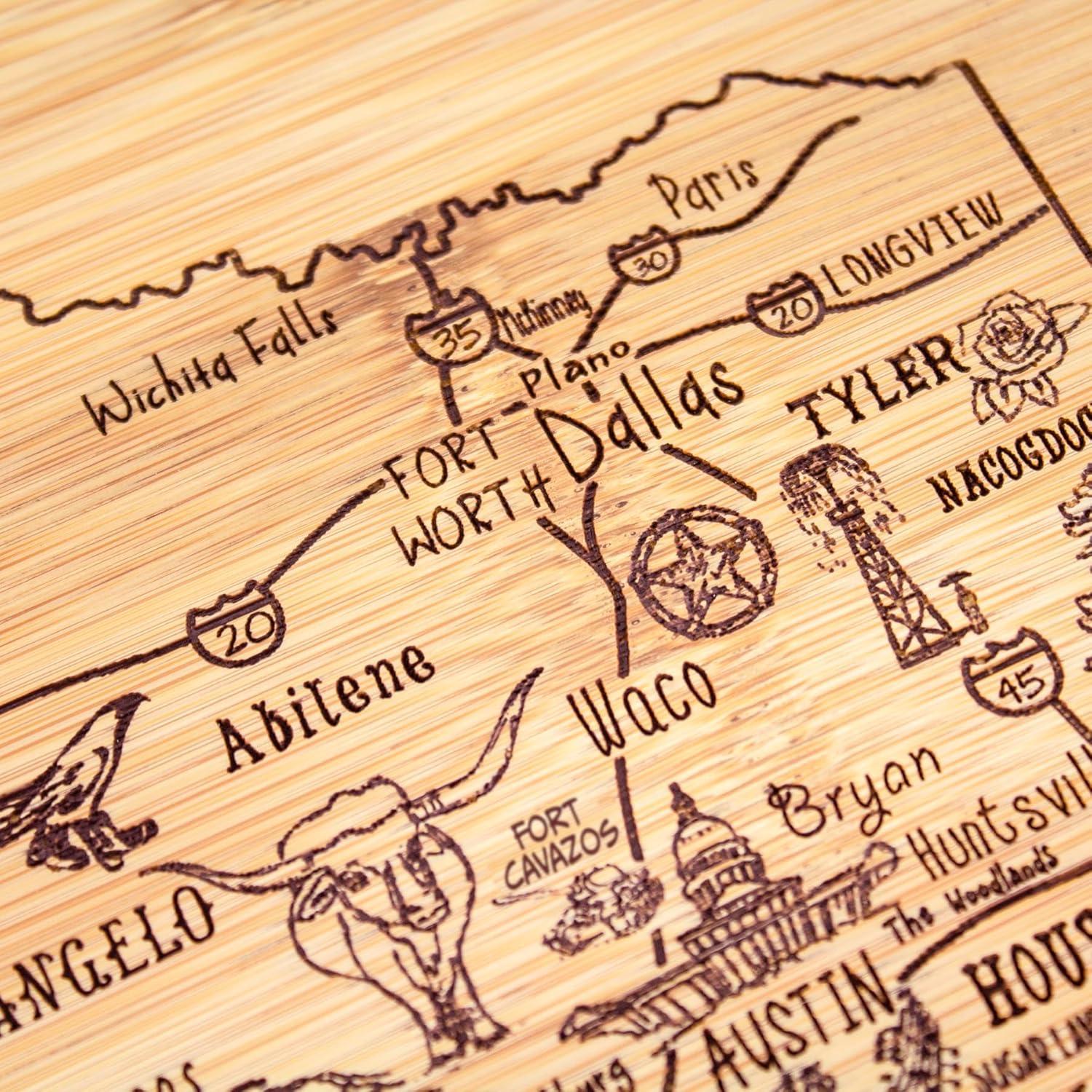 imageTotally Bamboo A Slice of Life North Carolina State Serving and Cutting Board 11 x 875Texas