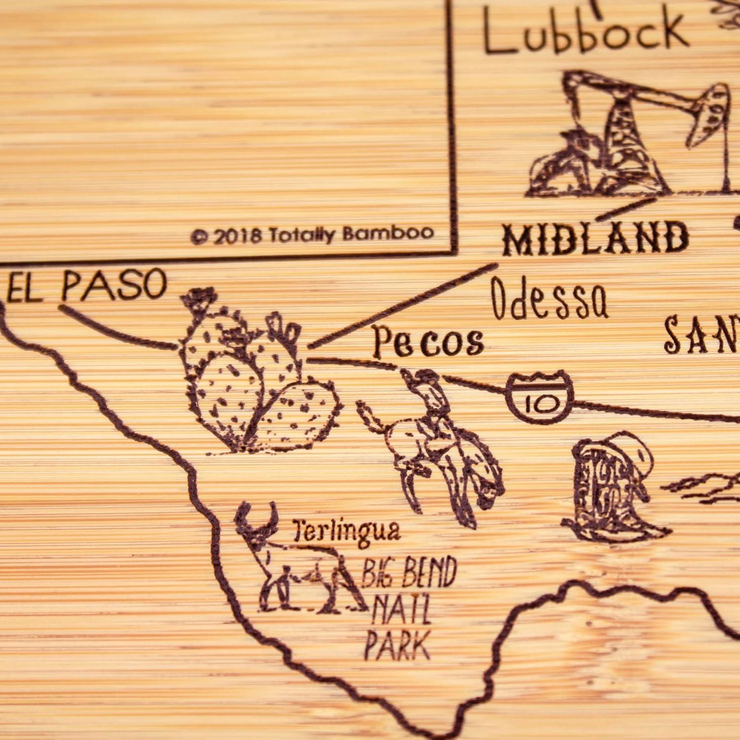 imageTotally Bamboo A Slice of Life North Carolina State Serving and Cutting Board 11 x 875Texas