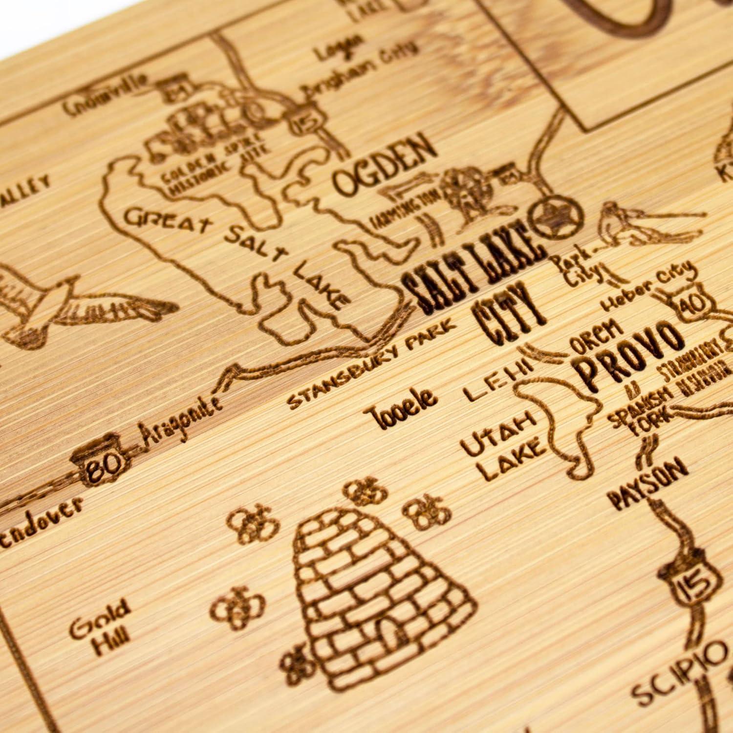 imageTotally Bamboo A Slice of Life North Carolina State Serving and Cutting Board 11 x 875Utah