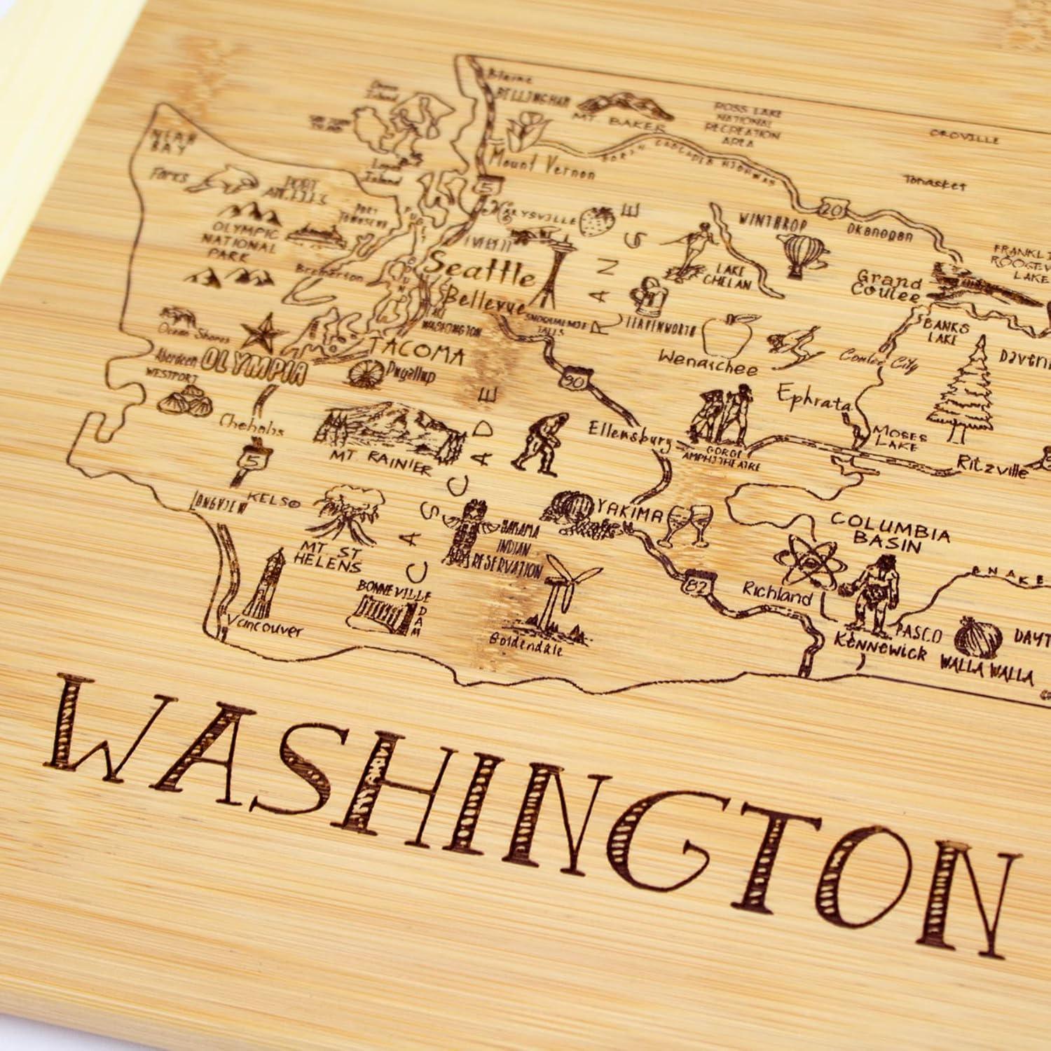 imageTotally Bamboo A Slice of Life North Carolina State Serving and Cutting Board 11 x 875Washington