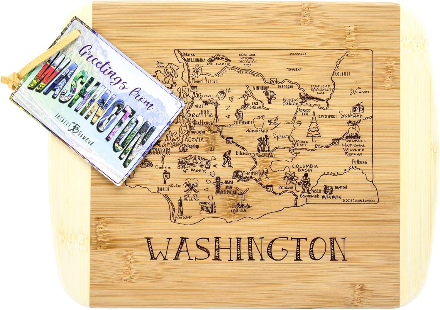 imageTotally Bamboo A Slice of Life North Carolina State Serving and Cutting Board 11 x 875Washington