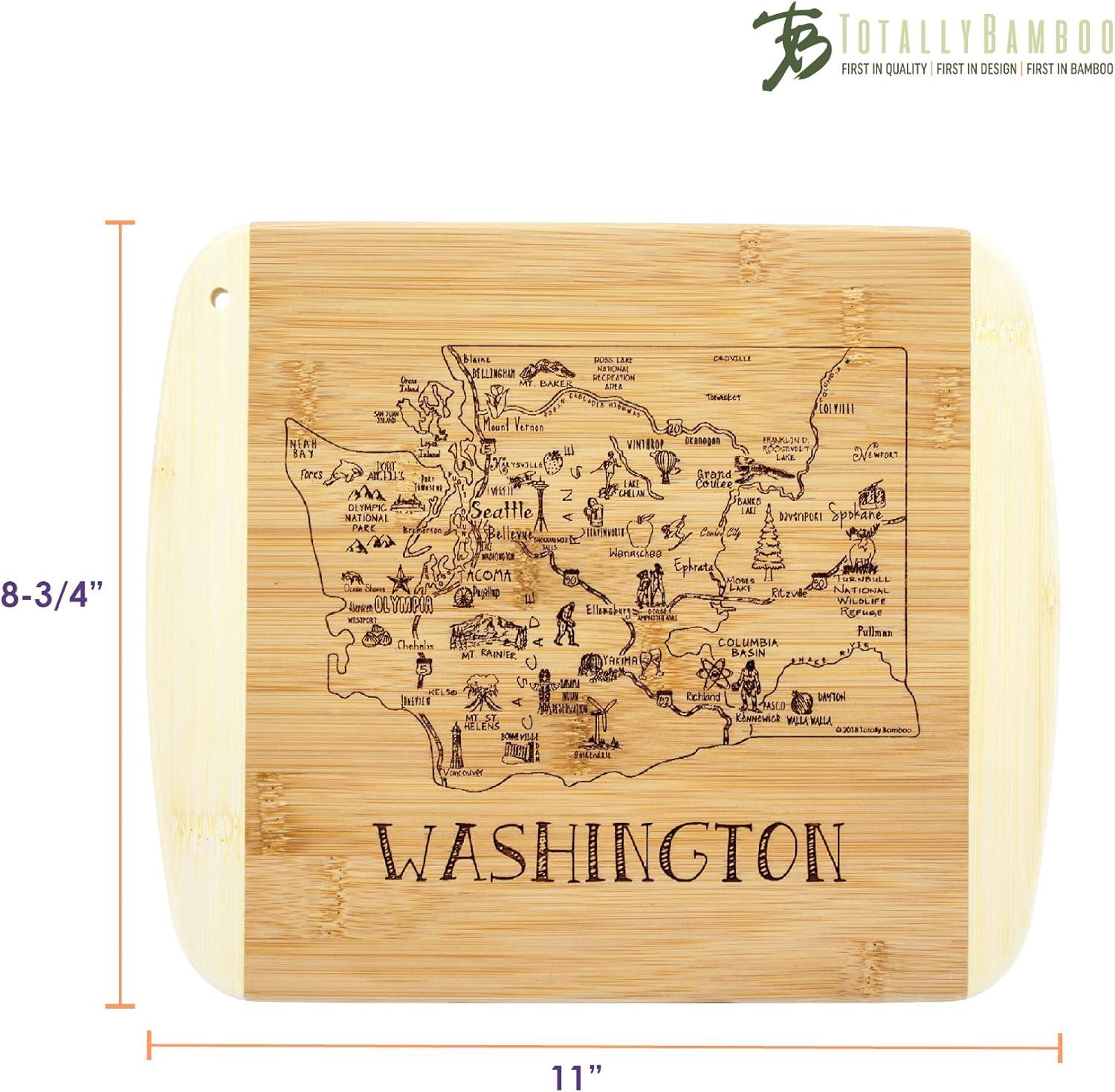 imageTotally Bamboo A Slice of Life North Carolina State Serving and Cutting Board 11 x 875Washington