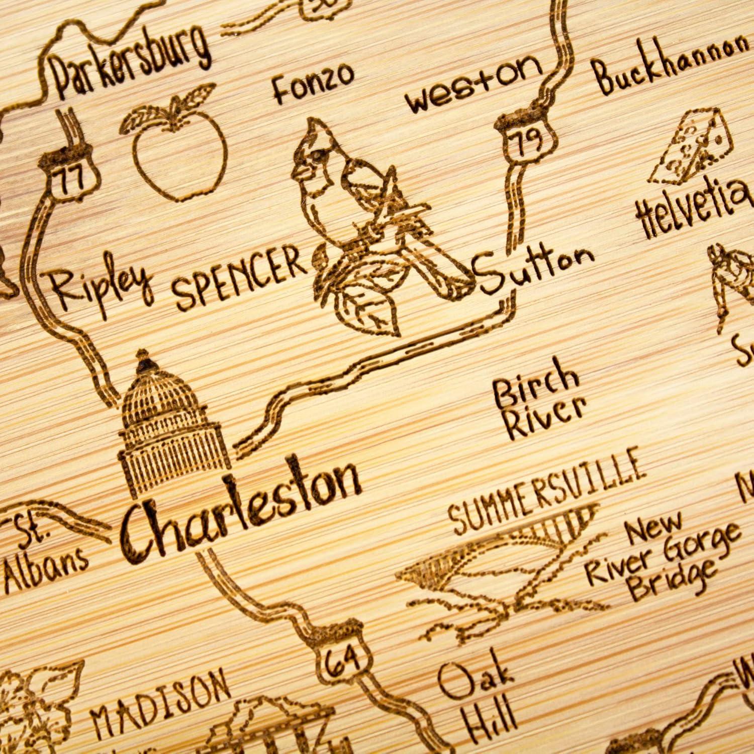 imageTotally Bamboo A Slice of Life North Carolina State Serving and Cutting Board 11 x 875West Virginia