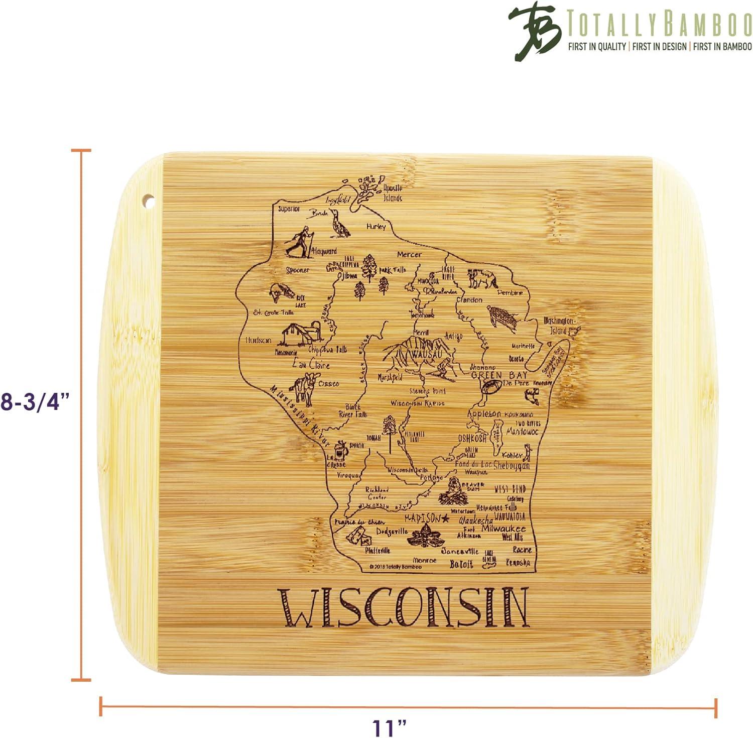 imageTotally Bamboo A Slice of Life North Carolina State Serving and Cutting Board 11 x 875Wisconsin
