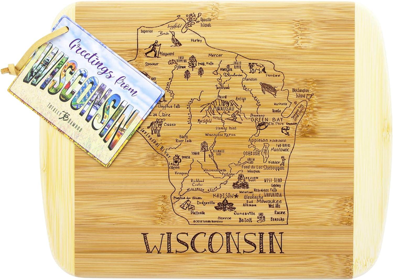 imageTotally Bamboo A Slice of Life North Carolina State Serving and Cutting Board 11 x 875Wisconsin