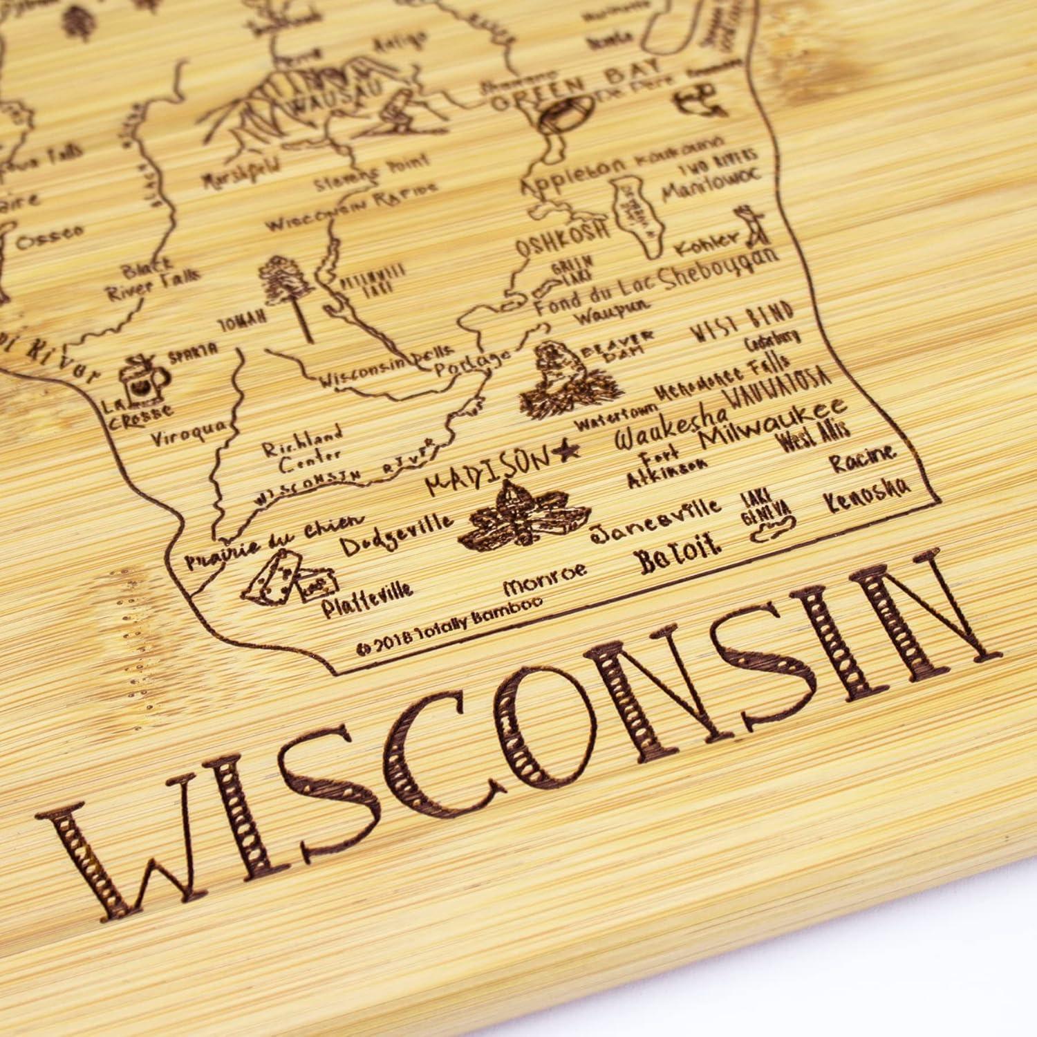 imageTotally Bamboo A Slice of Life North Carolina State Serving and Cutting Board 11 x 875Wisconsin